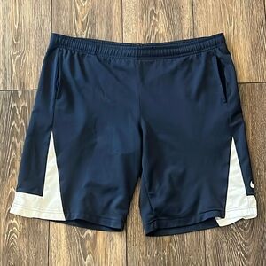 Nike Performance Youth 14-16 Large Athletic Shorts Navy Blue White